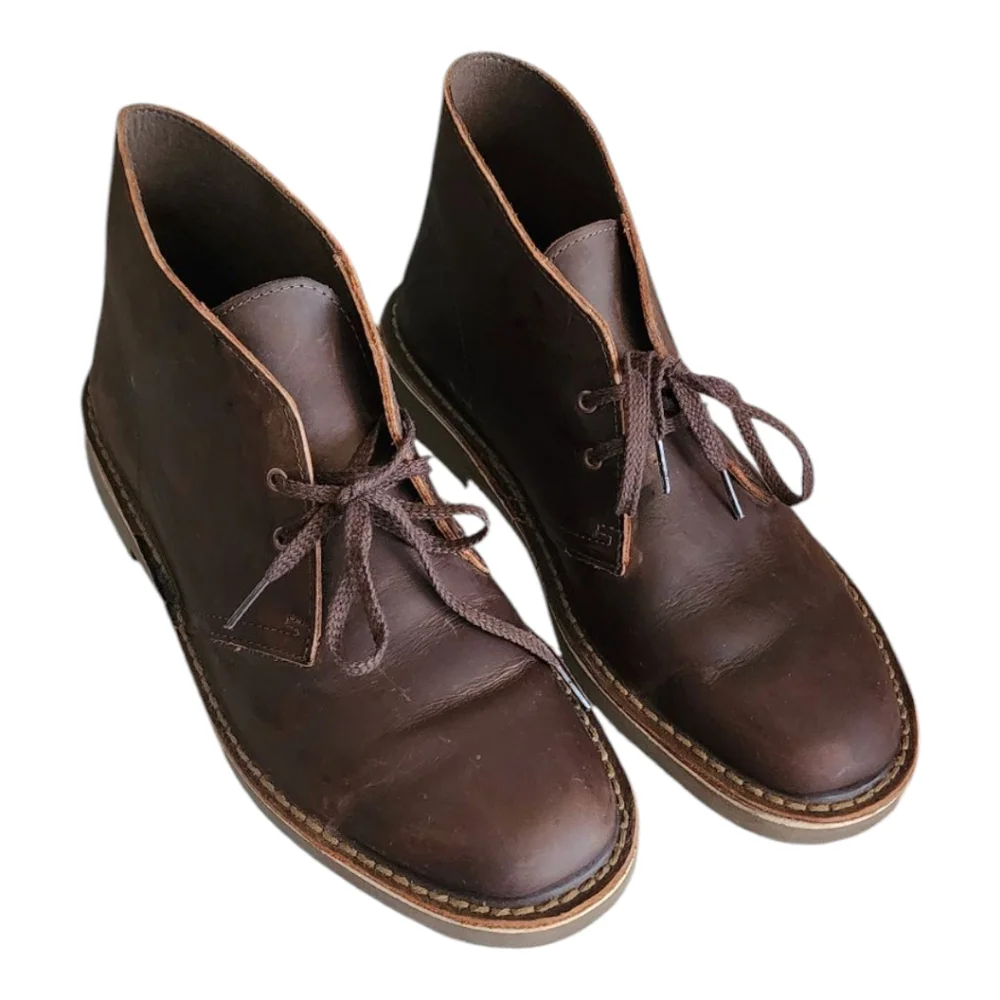 NWoT Clarks Men's‎ Brown Beeswax Leather Dessert Boots Size 8.5